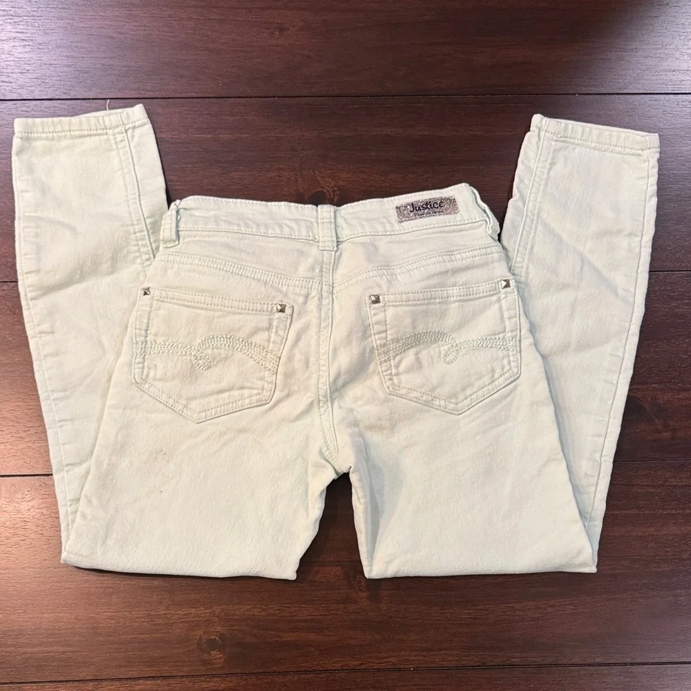Justice Kids Mint Green Jeggings